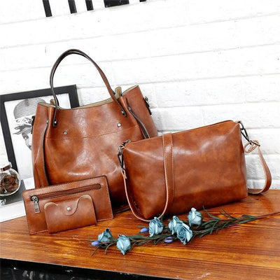 Botha™ Hailey - 4-Piece Vintage Leather Bag Set | Buy 1, Get 3 Free!