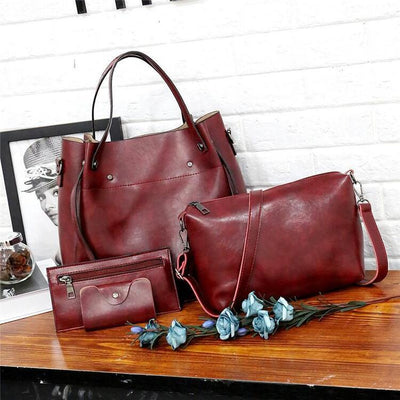 Botha™ Hailey - 4-Piece Vintage Leather Bag Set | Buy 1, Get 3 Free!