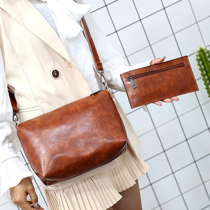 Botha™ Hailey - 4-Piece Vintage Leather Bag Set | Buy 1, Get 3 Free!