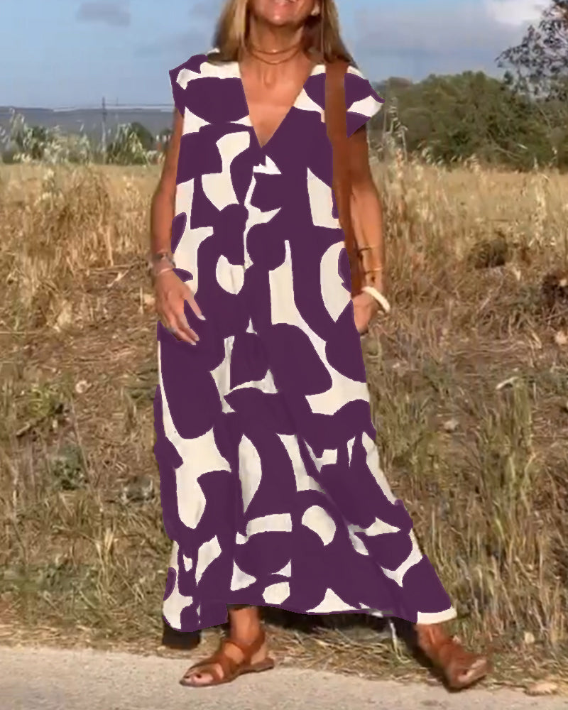 Botha™ Lyris - Dress with print and V-neckline