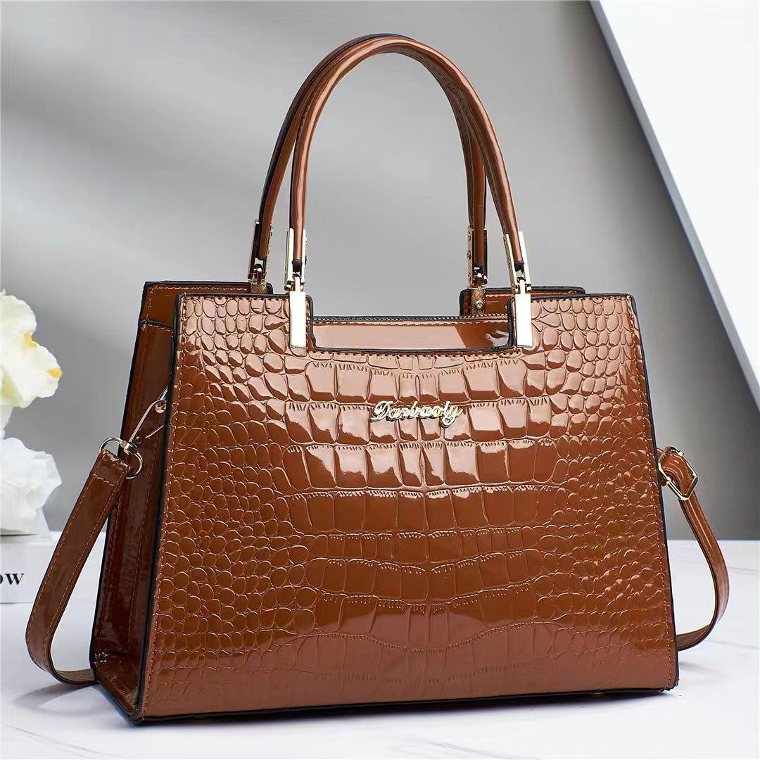 Botha™ Eloise - Handbag made of shiny leather with crocodile pattern