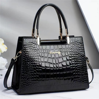 Botha™ Eloise - Handbag made of shiny leather with crocodile pattern