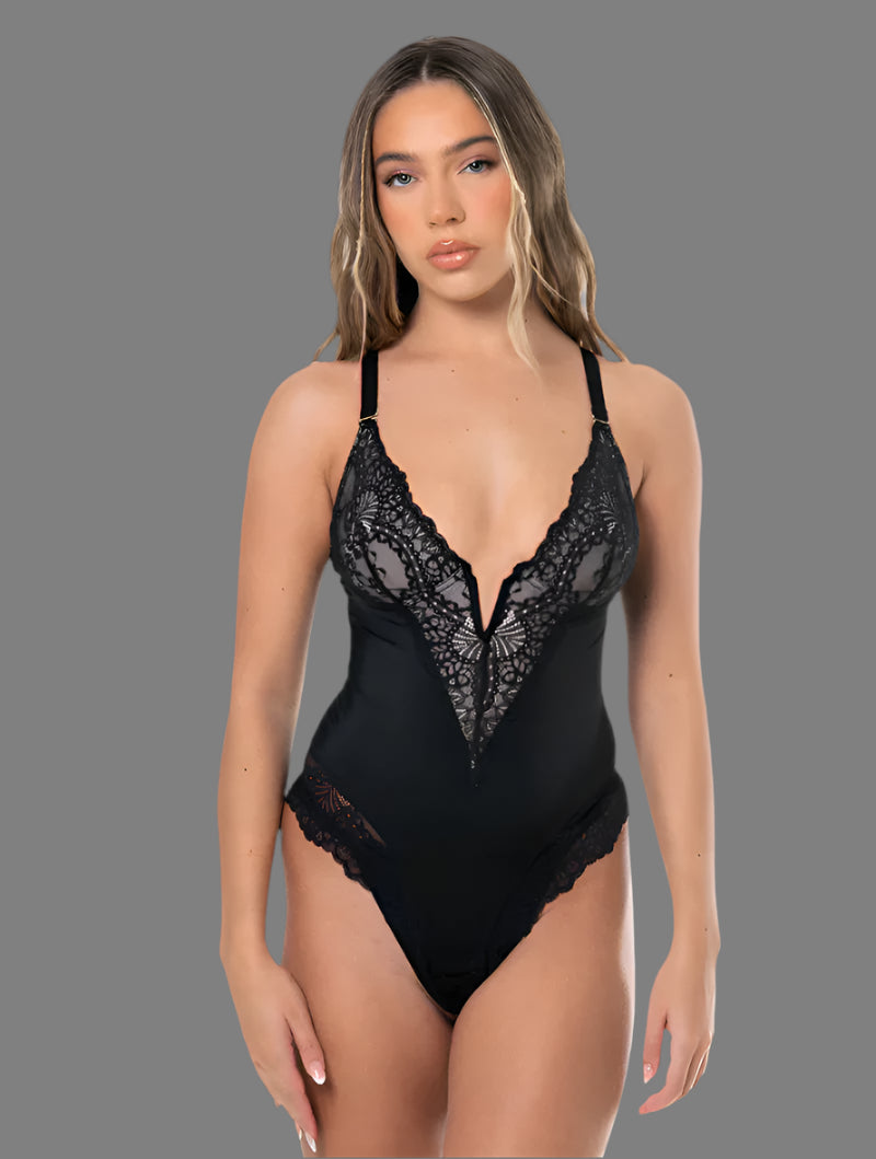 Botha™ Briar | Shapewear bodysuit with plunging V-neck made of lace