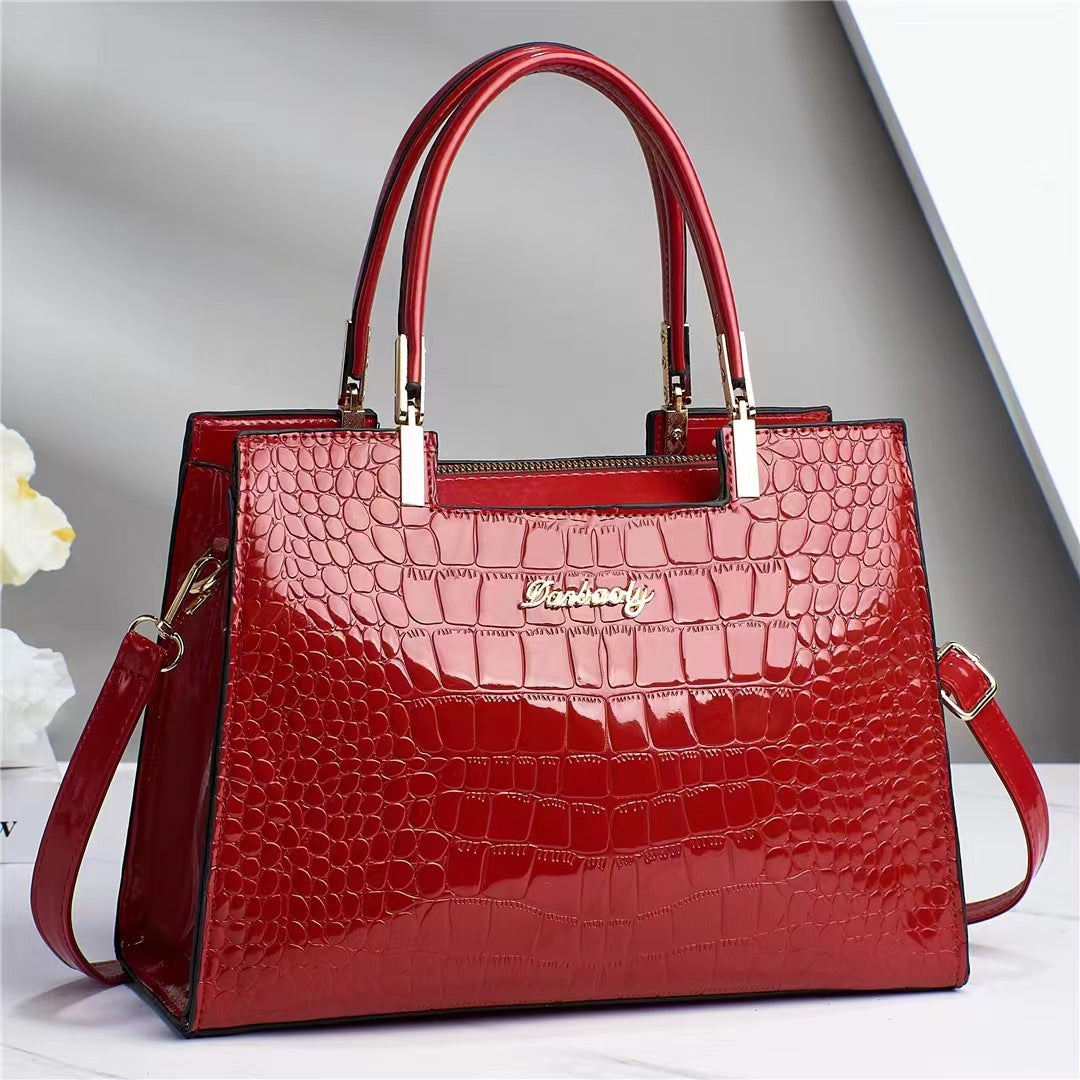 Botha™ Eloise - Handbag made of shiny leather with crocodile pattern