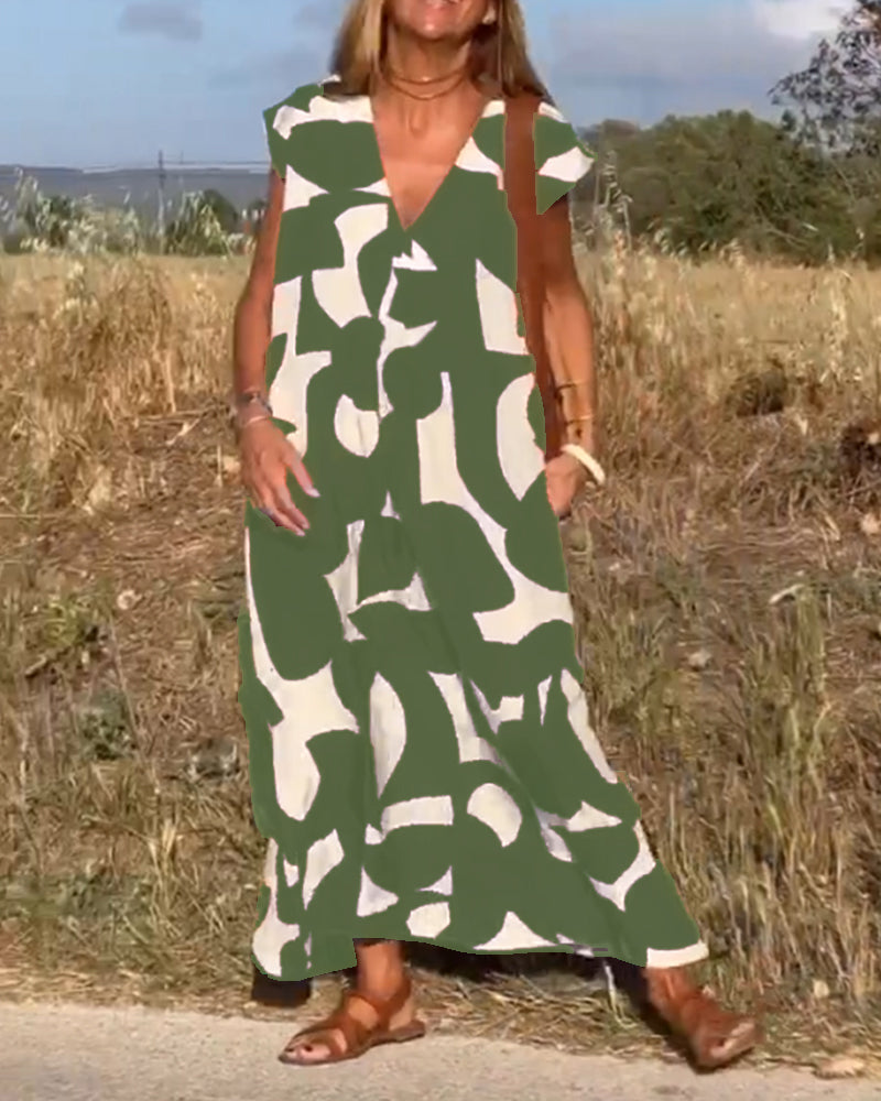 Botha™ Lyris - Dress with print and V-neckline