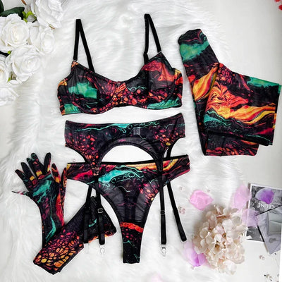 Botha™ Asanda - 5-piece tie dye lingerie set