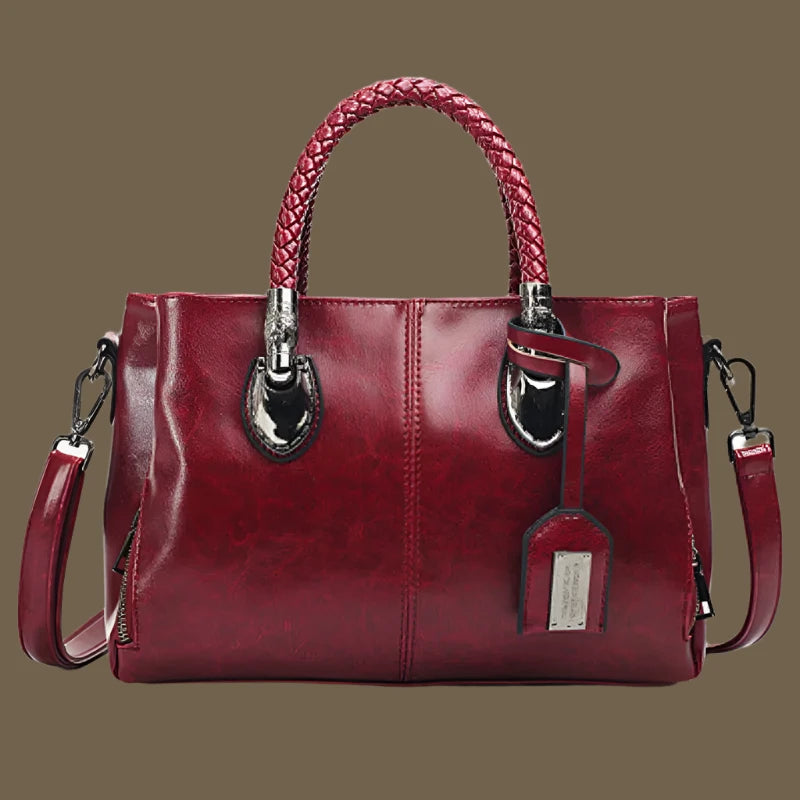 Botha™ | Esther Elegant leather handbag with braided handle