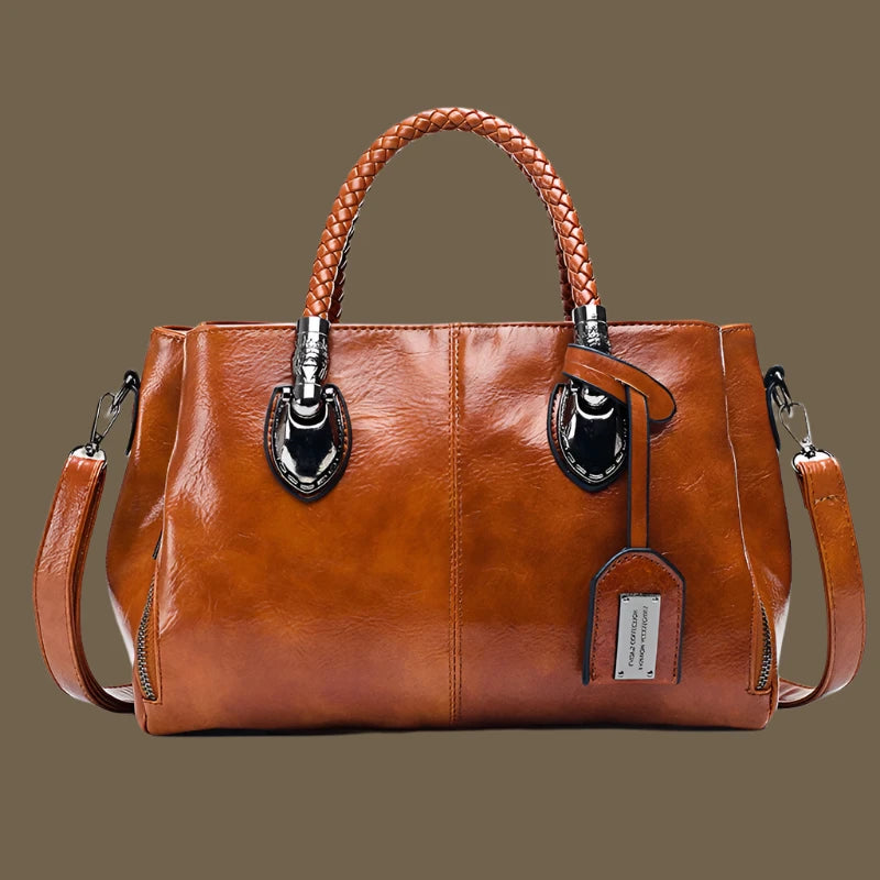 Botha™ | Esther Elegant leather handbag with braided handle