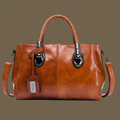 Botha™ | Esther Elegant leather handbag with braided handle