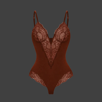 Botha™ Briar | Shapewear bodysuit with plunging V-neck made of lace