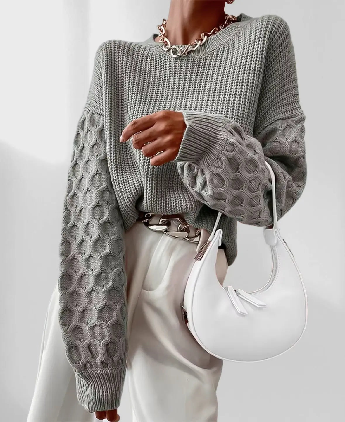 Botha™ Alexa - Ribbed Knit Drop Shoulder Sweater