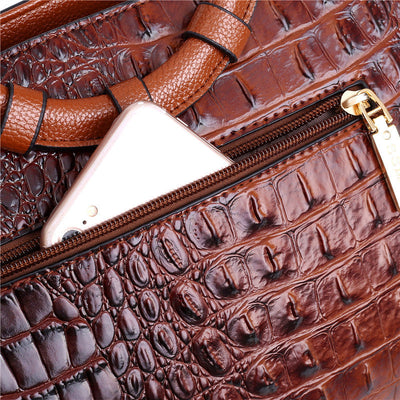 Botha™ | Miller  Stylish crocodile leather bag with handmade details